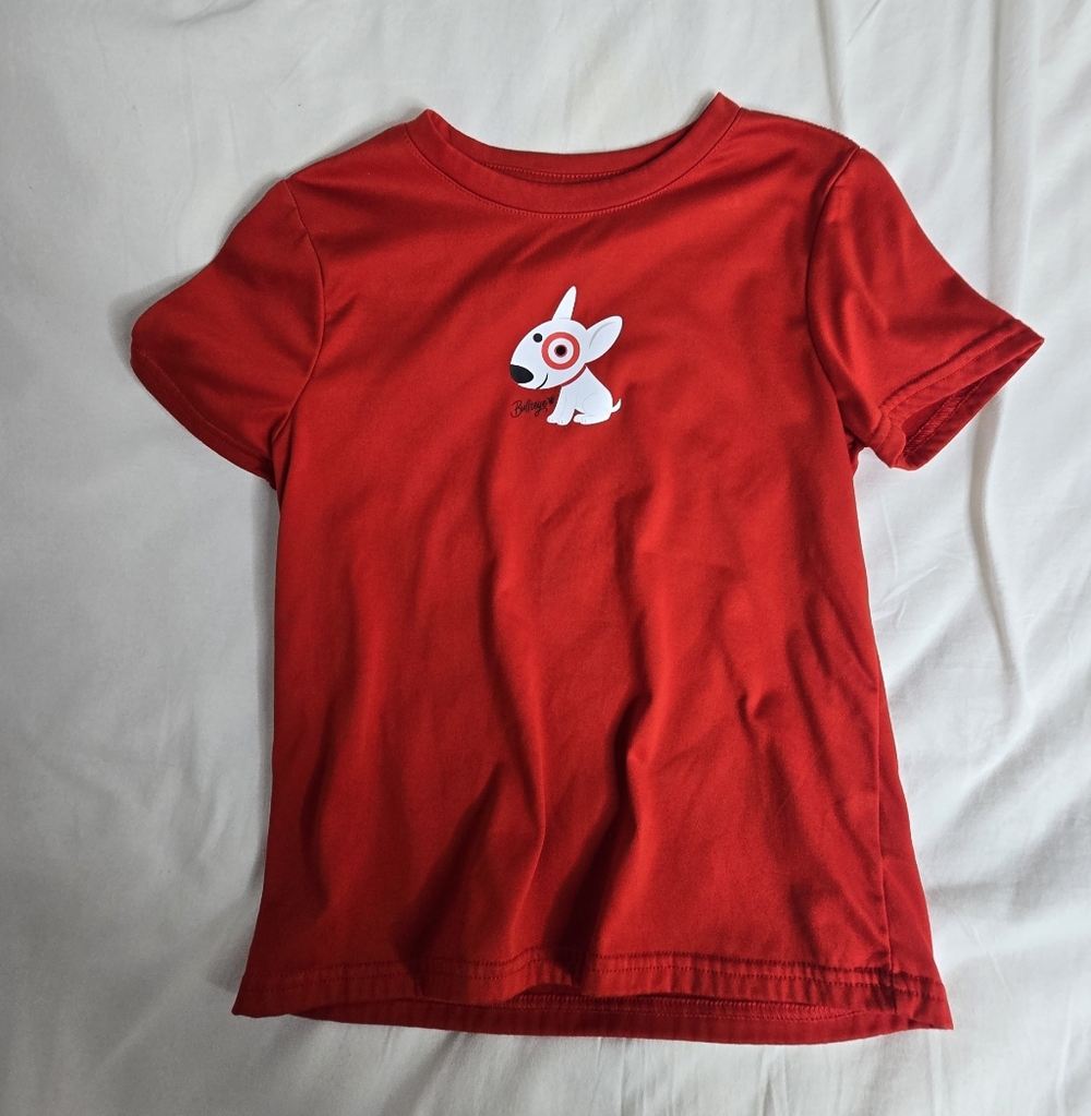 Red Girl's Target Bullseye T-Shirt Used - see description